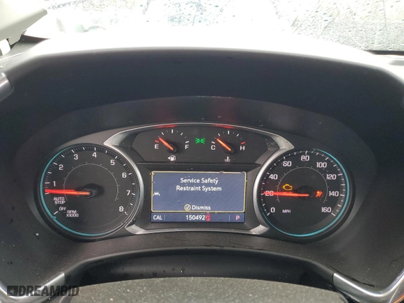 2020 Chevrolet Equinox LT with VIN 2GNAXVEX5L6239355, listed as a Copart auction lot 47107705 with 150,492 mi miles and Salvage Title. Bid and sale history available at carsss.com. Image 9.