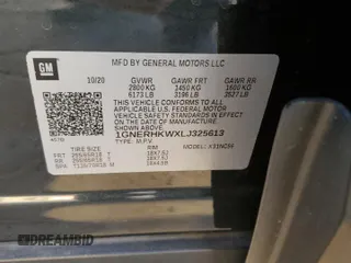 2020 Chevrolet Traverse LT Leather with VIN 1GNERHKWXLJ325613, listed as a Copart auction lot 42461055 with 71,859 mi miles and Salvage Title. Bid and sale history available at carsss.com. Image 15.