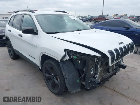 2017 Jeep Cherokee Sport with VIN 1C4PJLAB4HW619593, listed as a IAAI auction lot 42177037 with 113,674 mi miles and . Bid and sale history available at DreamBid. Image 1.