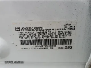 2010 Mitsubishi Lancer Evolution SE with VIN JA32W6FV3AU034052, listed as a Copart auction lot 72463644 with 44,517 mi miles and Salvage Title. Bid and sale history available at carsss.com. Image 13.