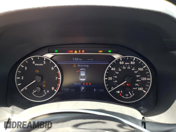 2025 Nissan Altima SV with VIN 1N4BL4DV8SN306940, listed as a Copart auction lot 54752565 with 11,081 mi miles and Salvage Title. Bid and sale history available at DreamBid. Image 9.