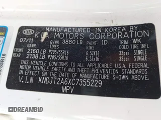 2012 Kia Soul + with VIN KNDJT2A6XC7355229, listed as a IAAI auction lot 41811989 with 111,008 mi miles. Bid and sale history available at carsss.com. Image 9.