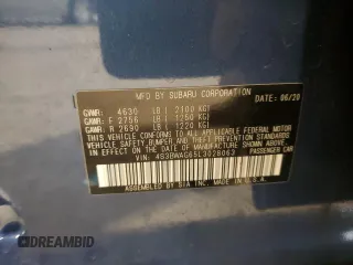 2020 Subaru Legacy Special Sports with VIN 4S3BWAG65L3028063, listed as a Copart auction lot 52939145 with 58,793 mi miles and Salvage Title. Bid and sale history available at carsss.com. Image 12.