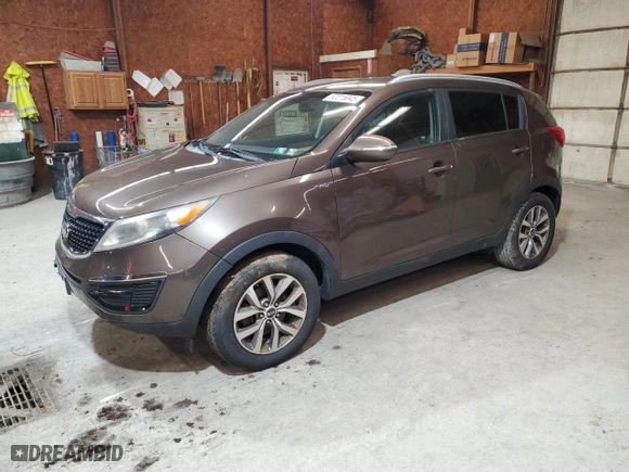 2014 Kia Sportage LX with VIN KNDPBCACXE7658202, listed as a Copart auction lot 52215045 with 120,851 mi miles and Clean Title. Bid and sale history available at carsss.com. Image 1.