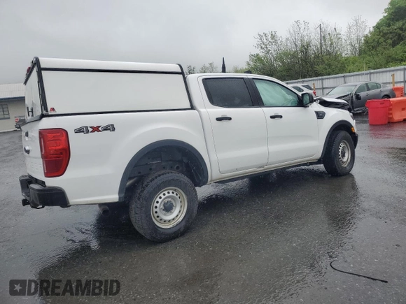 2021 Ford Ranger XL with VIN 1FTER4FH1MLD33442, listed as a Copart auction lot 55461565 with Not provided miles and Salvage title. Bid and sale history available at DreamBid. Image 3.