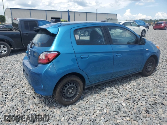 2022 Mitsubishi Mirage ES with VIN ML32AUHJ6NH001093, listed as a Copart auction lot 60275145 with 51,061 mi miles and Salvage title. Bid and sale history available at DreamBid. Image 3.