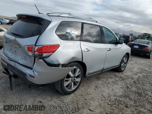 2013 Nissan Pathfinder Platinum with VIN 5N1AR2MM6DC633332, listed as a Copart auction lot 47491855 with 157,924 mi miles and Salvage Title. Bid and sale history available at carsss.com. Image 3.