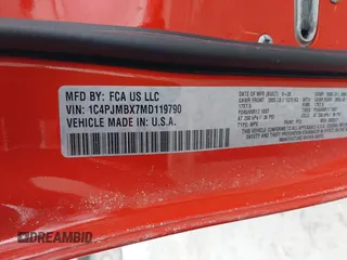 2021 Jeep Cherokee Trailhawk с VIN 1C4PJMBX7MD119790, выставлен на аукционе IAAI как лот 41303544 с пробегом 39 379 миль миль и . История ставок и продаж доступна на DreamBid. Изображение 9.