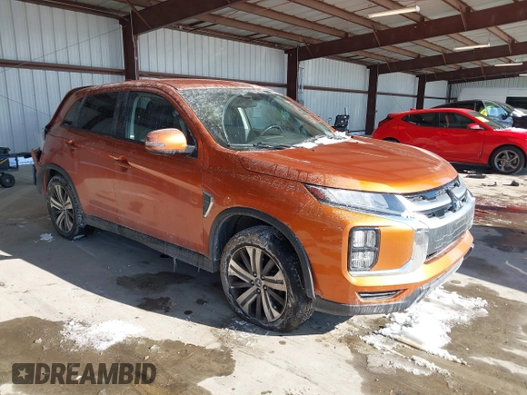 2020 Mitsubishi Outlander Sport SE 2.0 with VIN JA4AP4AU1LU028406, listed as a IAAI auction lot 41379684 with 88,676 mi miles. Bid and sale history available at carsss.com. Image 1.