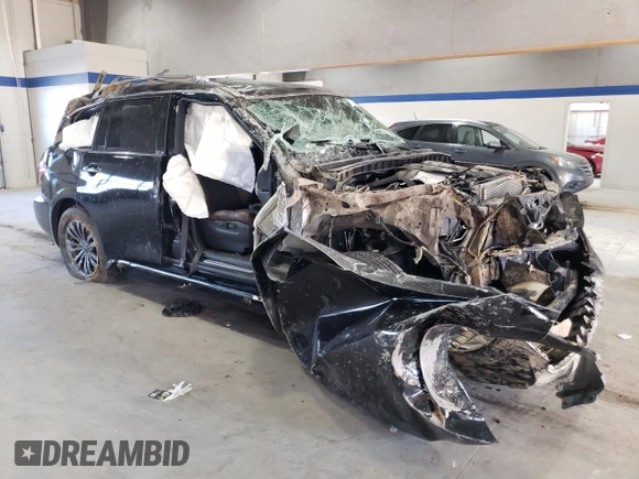 2019 Nissan Armada Platinum with VIN JN8AY2NE8K9757051, listed as a Copart auction lot 77629434 with Not Provided miles and Salvage Title. Bid and sale history available at carsss.com. Image 4.