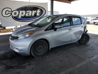 2015 Nissan Note S Plus with VIN 3N1CE2CP6FL384173, listed as a Copart auction lot 62430775 with 81,169 mi miles and Salvage title. Bid and sale history available at DreamBid. Image 1.