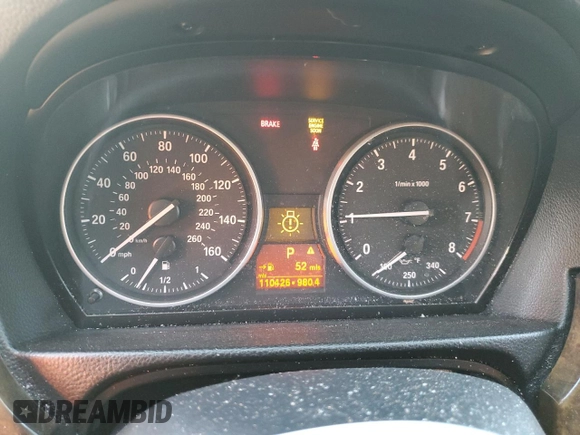 2008 BMW 3 Series 335xi with VIN WBAVD53528A010191, listed as a Copart auction lot 46000195 with 110,426 mi miles and Salvage title. Bid and sale history available at DreamBid. Image 9.