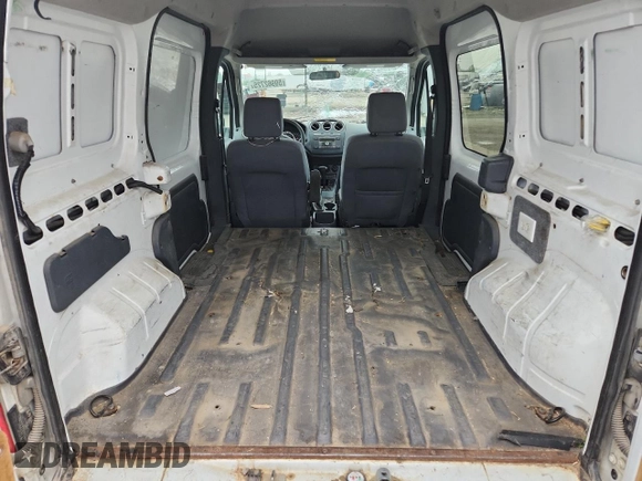 2011 Ford Transit Connect XLT with VIN NM0LS7DN9BT069791, listed as a Copart auction lot 59962725 with 228,380 mi miles and Salvage title. Bid and sale history available at DreamBid. Image 10.