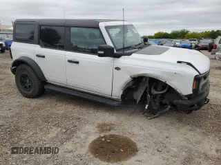 2024 Ford Bronco Wildtrak with VIN 1FMEE2BP9RLA07694, listed as a Copart auction lot 51856335 with 21,102 mi miles and Salvage title. Bid and sale history available at DreamBid. Image 4.