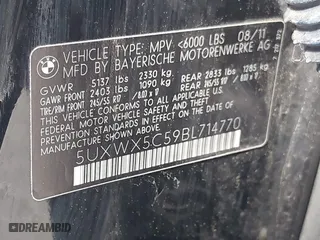 2011 BMW X3 28i with VIN 5UXWX5C59BL714770, listed as a IAAI auction lot 42044088 with 202,247 mi miles. Bid and sale history available at carsss.com. Image 9.