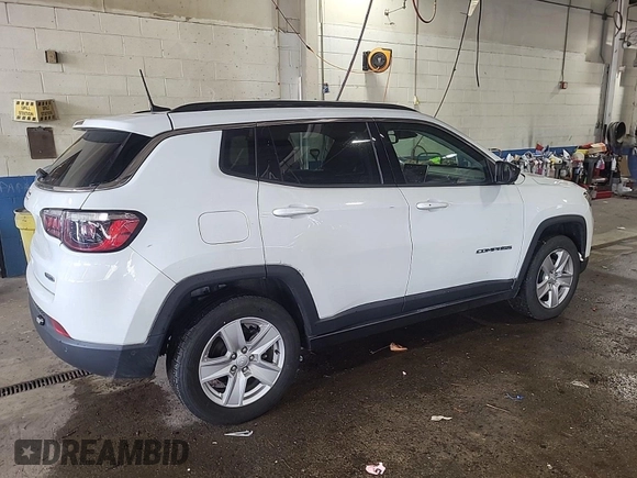 2022 Jeep Compass Latitude with VIN 3C4NJDBB3NT205928, listed as a IAAI auction lot 42832409 with 22,634 mi miles and . Bid and sale history available at DreamBid. Image 20.