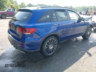 2020 Mercedes-Benz GLC with VIN WDC0G8EB1LF705695, listed as a IAAI auction lot 39381915 with 14,364 mi miles. Bid and sale history available at carsss.com. Image 4.