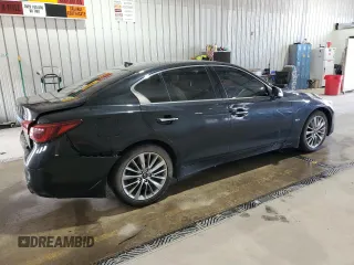 2020 Infiniti Q50 Luxe with VIN JN1EV7AR4LM254744, listed as a Copart auction lot 59178915 with 57,746 mi miles and Salvage title. Bid and sale history available at DreamBid. Image 3.
