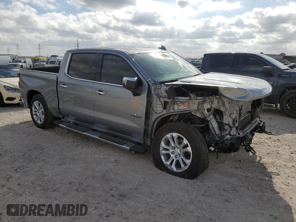 2024 Chevrolet Silverado 1500 LTZ with VIN 1GCUDGE86RZ249800, listed as a Copart auction lot 81805054 with 10,914 mi miles and Salvage Title. Bid and sale history available at DreamBid. Image 4.