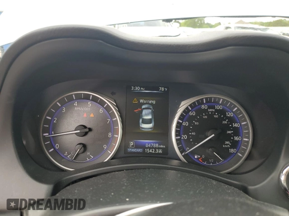 2015 Infiniti Q50 with VIN JN1BV7AP6FM347741, listed as a Copart auction lot 54668405 with 84,788 mi miles and Salvage title. Bid and sale history available at DreamBid. Image 9.