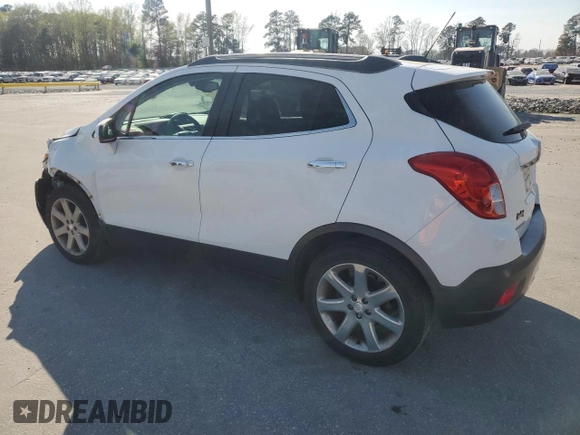 2016 Buick Encore Leather with VIN KL4CJGSB1GB714553, listed as a Copart auction lot 51039915 with 97,858 mi miles and Salvage Title. Bid and sale history available at carsss.com. Image 2.