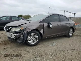 2014 Honda Civic Sedan LX with VIN 19XFB2F55EE212023, listed as a Copart auction lot 53377765 with 116,995 mi miles and Salvage Title. Bid and sale history available at carsss.com. Image 1.