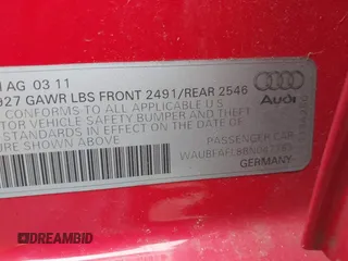 2011 Audi A4 Premium z VIN WAUBFAFL8BN047763, wystawiony jako IAAI lot #42283107 z przebiegiem 122 611 mil mil oraz . Historia ofert i sprzedaży dostępna na DreamBid. Obrazek 9.
