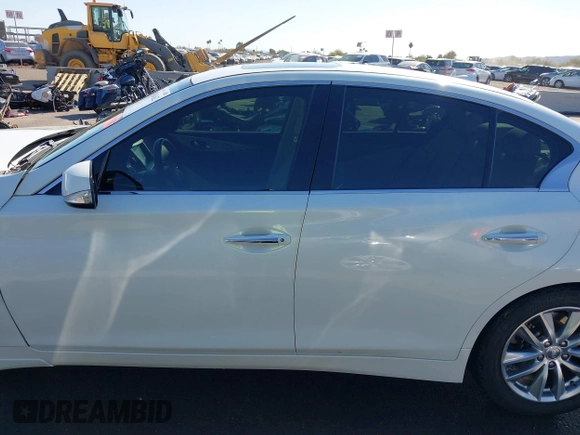 2014 Infiniti Q50 Hybrid Sport with VIN JN1AV7AP0EM691057, listed as a IAAI auction lot 41836162 with 147,477 mi miles and . Bid and sale history available at DreamBid. Image 14.