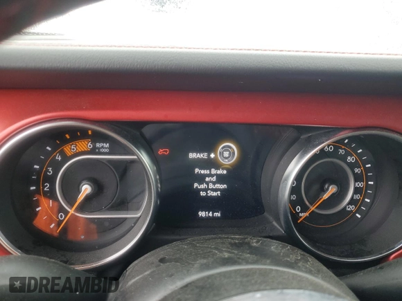 2023 Jeep Wrangler Rubicon with VIN 1C4JJXFM4PW589923, listed as a Copart auction lot 58725465 with 9,814 mi miles and Salvage title. Bid and sale history available at DreamBid. Image 9.