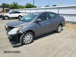 2019 Nissan Versa SV with VIN 3N1CN7AP1KL831552, listed as a Copart auction lot 59591015 with 93,783 mi miles and Salvage title. Bid and sale history available at DreamBid. Image 1.