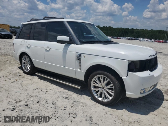 2012 Land Rover Range Rover SC Autobiography with VIN SALMP1E45CA369698, listed as a Copart auction lot 65983495 with 84,438 mi miles and Salvage title. Bid and sale history available at DreamBid. Image 4.
