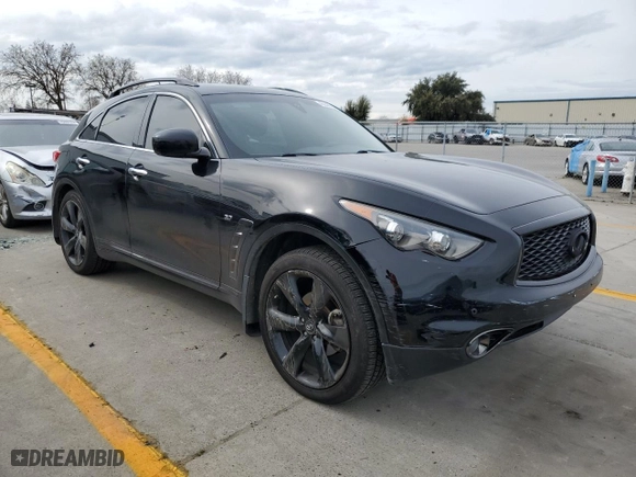 2017 Infiniti QX70 with VIN JN8CS1MW8HM413630, listed as a Copart auction lot 45848744 with 64,822 mi miles and Salvage Title. Bid and sale history available at carsss.com. Image 4.
