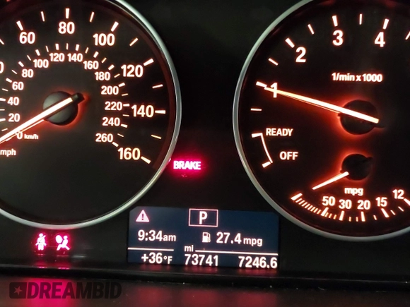 2016 BMW 3 Series 320i with VIN WBA8A9C52GK616953, listed as a IAAI auction lot 41227029 with 73,741 mi miles. Bid and sale history available at carsss.com. Image 15.