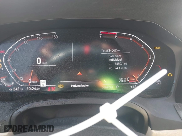 2022 BMW 4 Series 430i with VIN WBA53AP09NCJ24098, listed as a IAAI auction lot 41395007 with 34,062 mi miles and . Bid and sale history available at carsss.com. Image 7.
