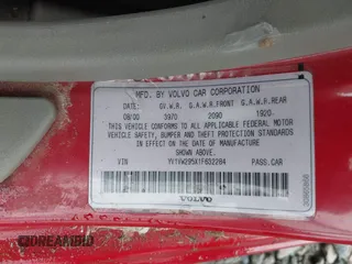 2001 Volvo V40 с VIN YV1VW295X1F632284, выставлен на аукционе IAAI как лот 42426338 с пробегом 161 048 миль миль и . История ставок и продаж доступна на DreamBid. Изображение 9.