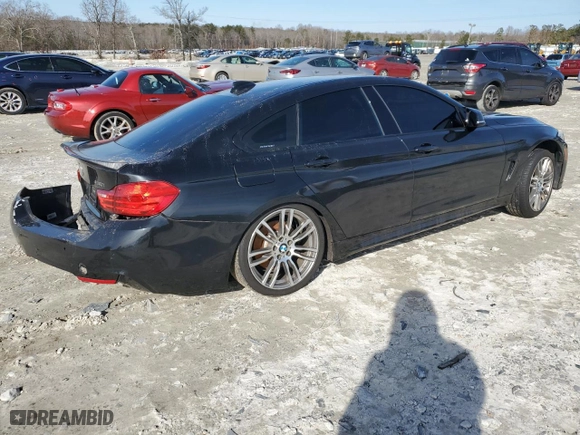 2017 BMW 4 Series 430i with VIN WBA4F7C30HG788146, listed as a Copart auction lot 88726865 with 81,697 mi miles and Salvage Title. Bid and sale history available at carsss.com. Image 3.