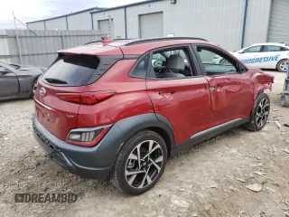2022 Hyundai Kona Limited with VIN KM8K53A3XNU915244, listed as a Copart auction lot 71355882 with 13,633 mi miles. Bid and sale history available at carsss.com. Image 3.