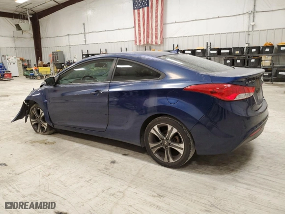 2013 Hyundai Elantra Coupe GS with VIN KMHDH6AEXDU006292, listed as a Copart auction lot 46709205 with 0 mi miles and Salvage Title. Bid and sale history available at carsss.com. Image 2.