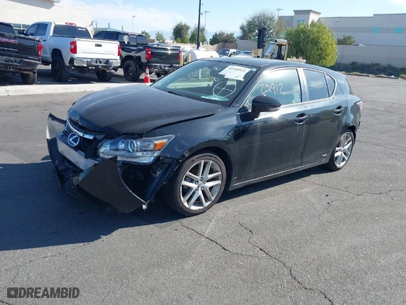2014 Lexus CT 200h Hybrid with VIN JTHKD5BH1E2176451, listed as a IAAI auction lot 41520912 with 150,881 mi miles. Bid and sale history available at carsss.com. Image 2.