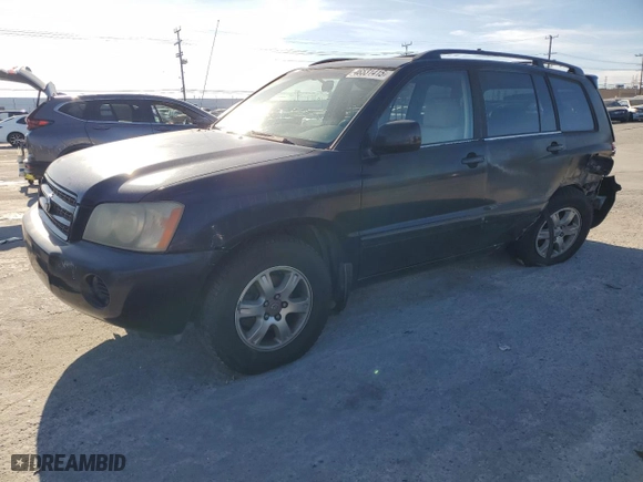 2001 Toyota Highlander with VIN JTEGF21AX10013948, listed as a Copart auction lot 46531415 with 198,072 mi miles and Salvage Title. Bid and sale history available at carsss.com. Image 1.