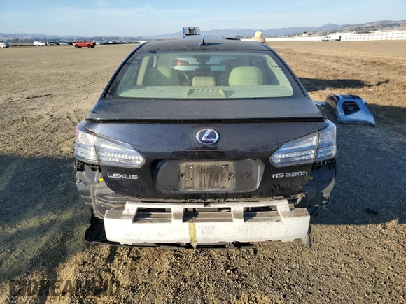 2010 Lexus HS 250h with VIN JTHBB1BA1A2017523, listed as a Copart auction lot 80086154 with 125,421 mi miles and Salvage Title. Bid and sale history available at DreamBid. Image 6.