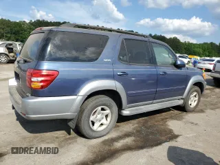 2002 Toyota Sequoia SR5 with VIN 5TDZT34A32S059921, listed as a Copart auction lot 53337395 with 214,776 mi miles and Clean Title. Bid and sale history available at carsss.com. Image 3.
