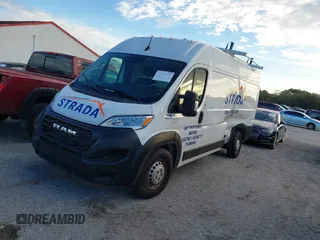 2024 Ram ProMaster Cargo Tradesman with VIN 3C6LRVDG6RE108030, listed as a IAAI auction lot 41319552 with 10,337 mi miles and . Bid and sale history available at DreamBid. Image 2.