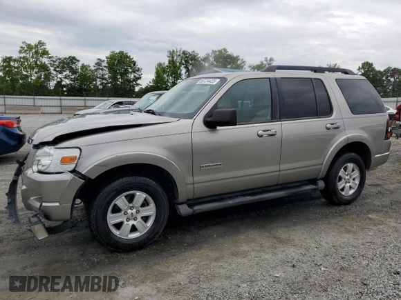 2008 Ford Explorer XLT with VIN 1FMEU63E28UA54212, listed as a Copart auction lot 56124425 with 244,934 mi miles and Salvage title. Bid and sale history available at DreamBid. Image 1.