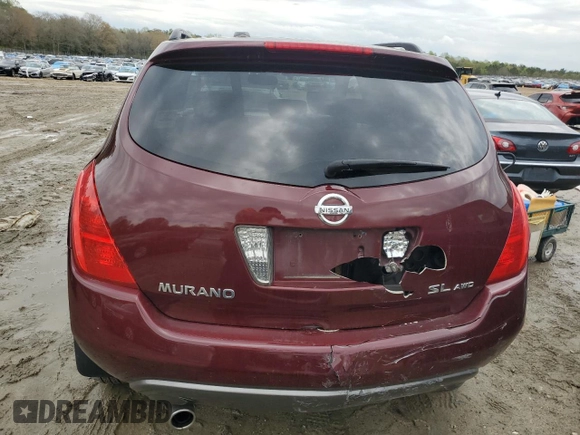 2005 Nissan Murano SL with VIN JN8AZ08W15W413430, listed as a Copart auction lot 52550105 with 156,401 mi miles and Salvage Title. Bid and sale history available at DreamBid. Image 6.