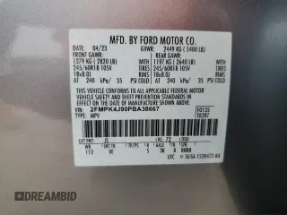 2023 Ford Edge SEL z VIN 2FMPK4J90PBA38667, wystawiony jako Copart lot #87404284 z przebiegiem Nie podano mil oraz Szkoda całkowita • Salvage title. Historia ofert i sprzedaży dostępna na DreamBid. Obrazek 13.