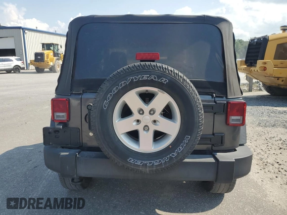 2017 Jeep Wrangler Sport with VIN 1C4AJWAG9HL721332, listed as a Copart auction lot 63459185 with 143,608 mi miles and Salvage title. Bid and sale history available at DreamBid. Image 6.