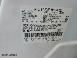 2014 Ford Edge SE with VIN 2FMDK3GC3EBA81736, listed as a Copart auction lot 49085285 with 93,313 mi miles and Salvage Title. Bid and sale history available at carsss.com. Image 13.