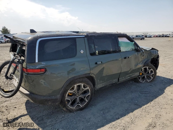 2023 Rivian R1S Launch Edition with VIN 7PDSGABL4PN020257, listed as a Copart auction lot 66251124 with 0 mi miles and Salvage Title. Bid and sale history available at carsss.com. Image 3.