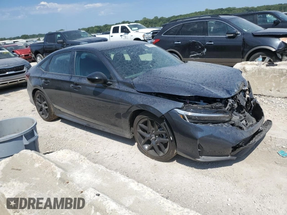 2025 Honda Civic Sedan Sport with VIN 2HGFE2F53SH501295, listed as a Copart auction lot 69032094 with 1,063 mi miles and Salvage Title. Bid and sale history available at carsss.com. Image 4.
